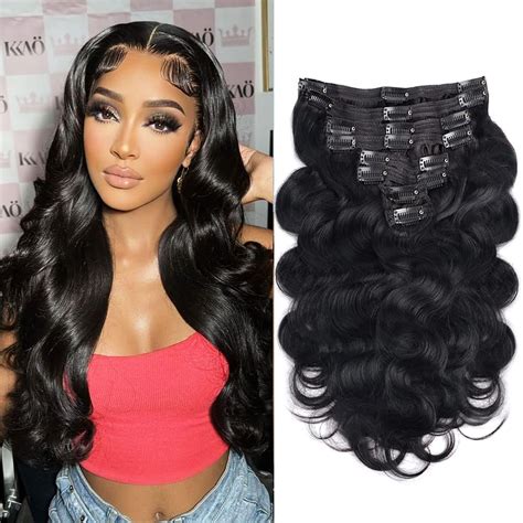 Amazon Body Wave Clip In Hair Extensions For Black Women