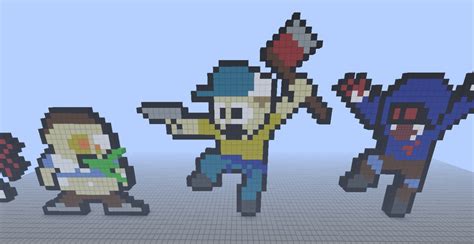 Left 4 Dead Characters Pixel Art Minecraft Map