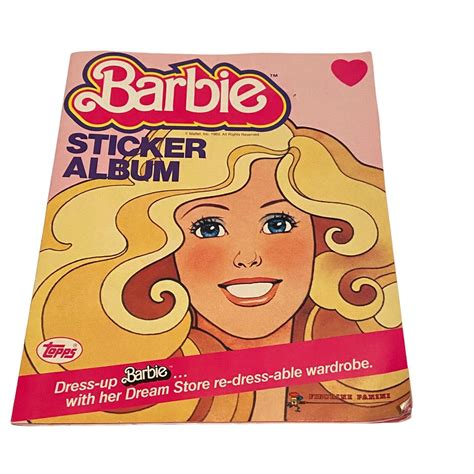 Mattel 1983 Vintage Topps Barbie Sticker Album Book No Stickers