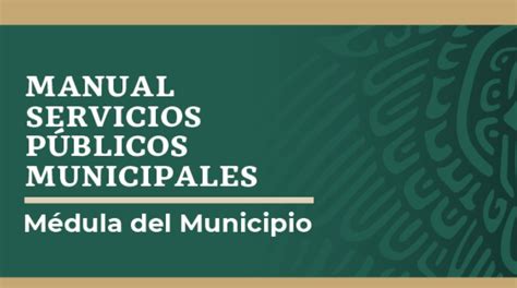 Manual De Servicios P Blicos Municipales Instituto Nacional Para El