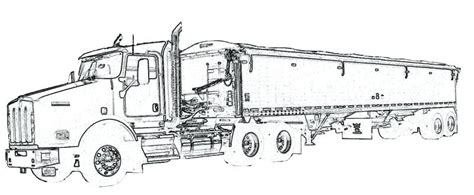 18 Wheeler Sketch at PaintingValley.com | Explore collection of 18 ...