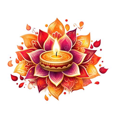 Happy Diwali Invitation Greeting Card With Creative Vector Diya And