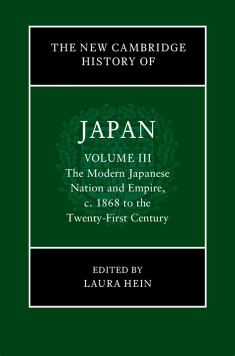 The New Cambridge History Of Japan Volume 3 The Modern Japanese