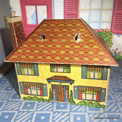 Antique Built Ritewarren Paper Co 1930s Cardboard House 3 For Dolls