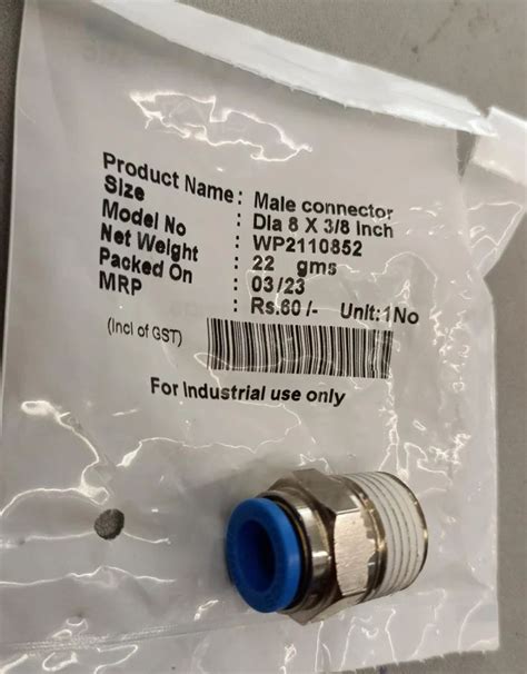 Original Janatics Janatic Pneumatic Fitting Straight Male Connector Mm