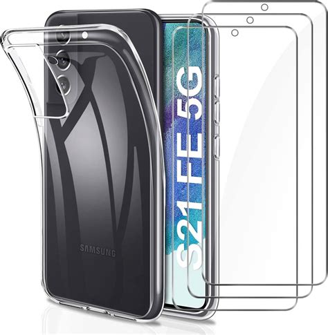 ETUI PRZEZROCZYSTE SAMSUNG GALAXY S21 FE 5G 3x SZKŁO HARTOWANE SM