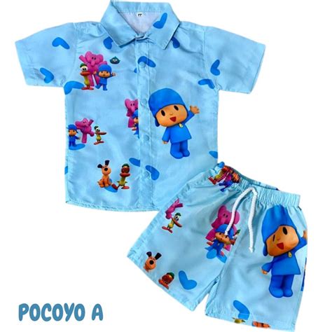 Conjunto Infantil Mauricinho Menino Pocoyo Blogueirinho Festa