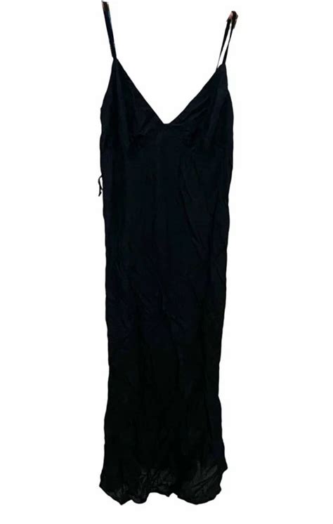 Plain Ladies Cotton Black One Piece Western Dress Sleeveless Casual