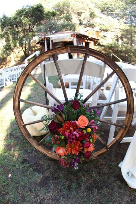 Rustic Country Wedding Ideas With Wagon Wheel Details Deer Pearl