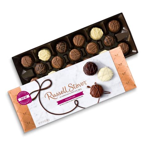 Russell Stover Truffles Assortment In Milk Dark White Chocolate 9 4