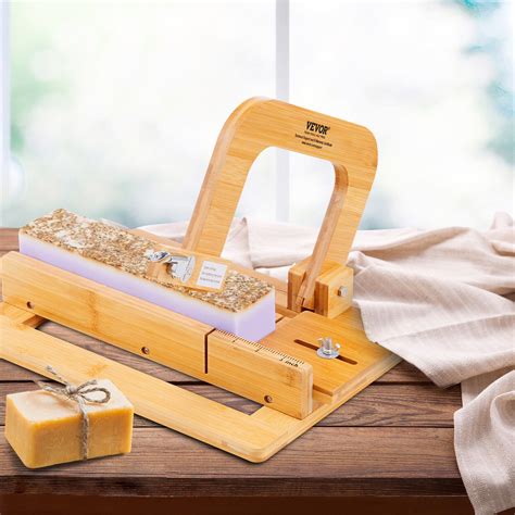 Vevor Soap Cutter In Adjustable Bamboo Soap Slicer With Stainless