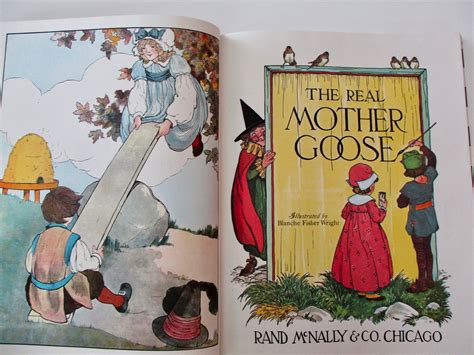 Mother Goose Nursery Rhymes Book Vintage 1 Or Punch Holes In The