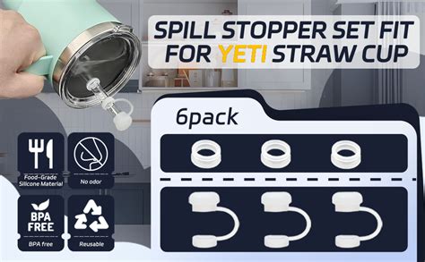 Amazon Silicone Spill Stopper Compatible With Yeti Straw Cup