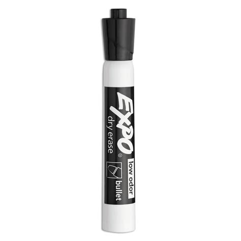 Expo Low Odor Dry Erase Marker Bullet Tip Black Dozen National