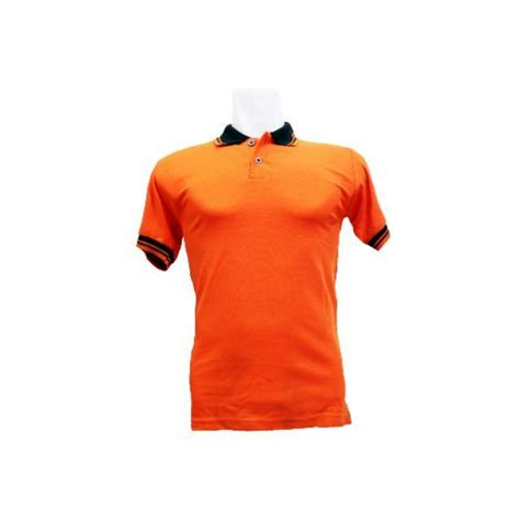 Yb Polo Shirt Kaos Kerah Orange Oranye Oren Baju Pria Cowok Kaus Casual