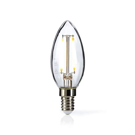 Retro Filament LED Lampe E14 Kerze 2 5 W 250 Lm Nedis