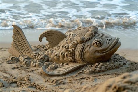 Premium Photo Sand Sculptures Beachside Creation Photography