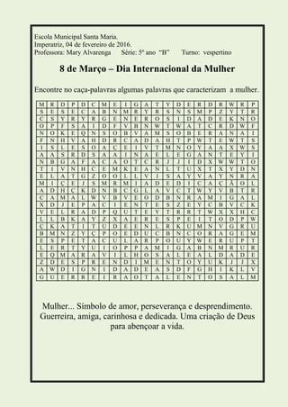 internacional da mulher