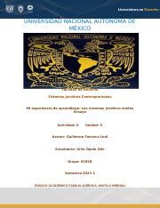 ojedau a8u8 sjc docx UNIVERSIDAD NACIONAL AUTÓNOMA DE MÉXICO Facultad