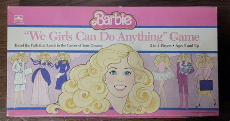 1986 Barbie We Girls Can Do Anything Golden Game 2 To 4 Players