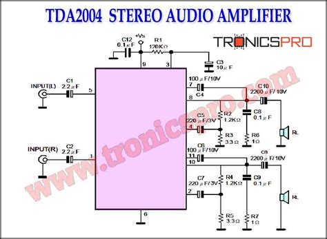 Tda Stereo Audio Amplifier Circuit Diagram Tronicspro