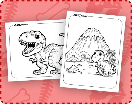 Tyrannosaurus Rex Dinosaur Coloring Pages | ABCmouse