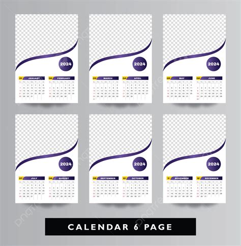 Elegante Design De Modelo De Calendário De Parede Simples Vol 30 Vetor