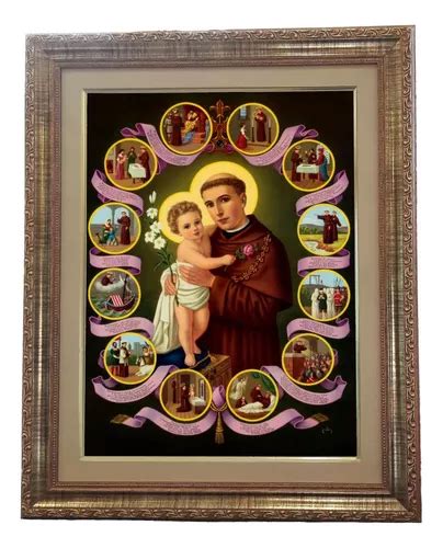 Quadro Santo Ant Nio De P Dua Mod Tam X Cm Angelus