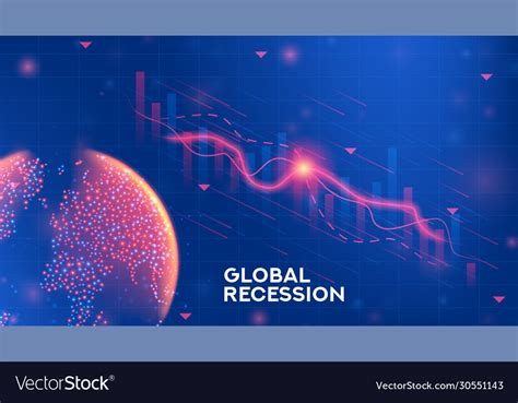 Global Recession Banner Concept Royalty Free Vector Image