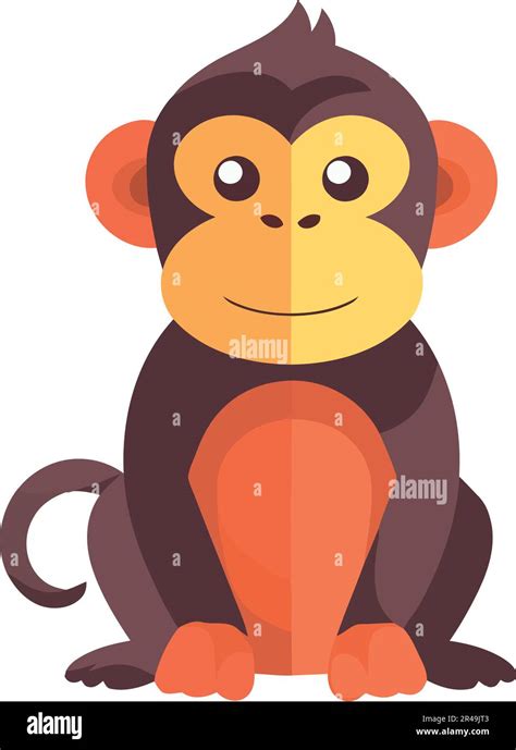 Cute Monkey Smiling Stock Vector Image Art Alamy