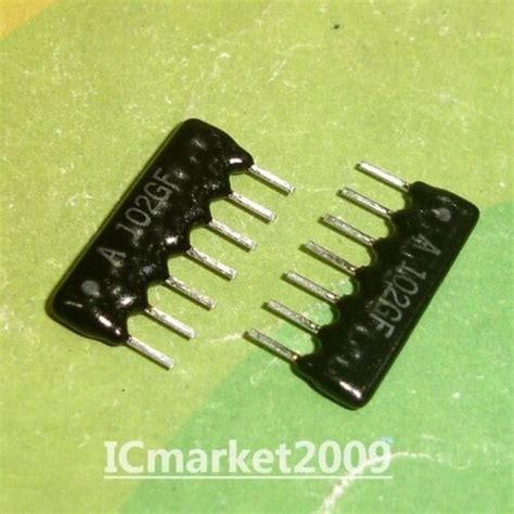 200 PCS A07 102G 7 A102G 1K Ohm 1KR 6 Commoned Resistor Network Array 7