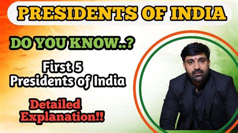 First Five President Of India List Of President Of India Detailed