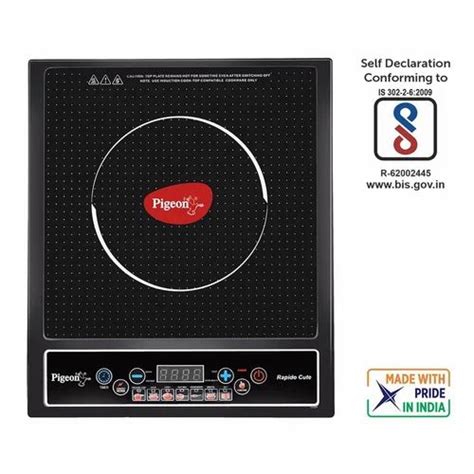 Pigeon Rapido Cute Induction Cooktop Black Push Button At Rs 2595