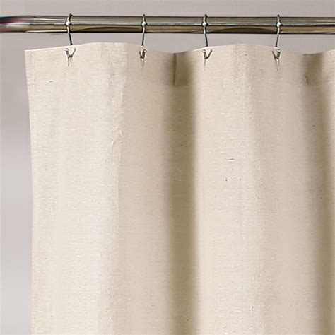 Lush Decor Linen Button Color Block Cotton Blend Shower Curtain 72x72 Linen Single