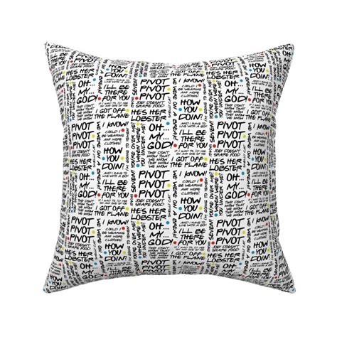 Friends TV Show Quotes Word Art Fabric | Spoonflower