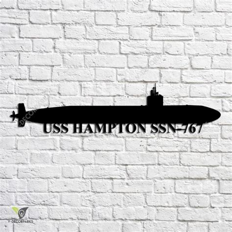 Uss Hampton Ssn 767 V2 Navy Ship Metal Art Custom Us Navy Ship Metal Sign Navy Ships