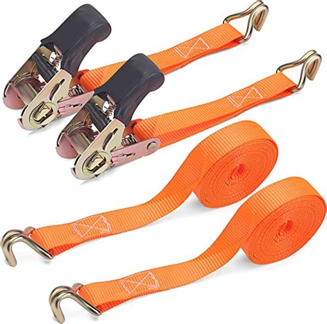 Ratchet Straps With Double Hooks 2 X 800 KG Break Strength Ratchet