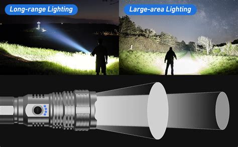 Rechargeable Flashlights High Lumens, 990,000 Lumens Super Bright LED ...