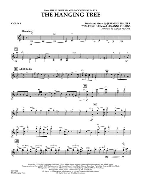 The Hanging Tree Violin 1 By Violin Digital Sheet Music Sheet Music Plus