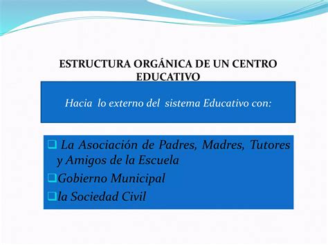 La Estructura Organizativa De Los Centros Educativos PPT Descarga