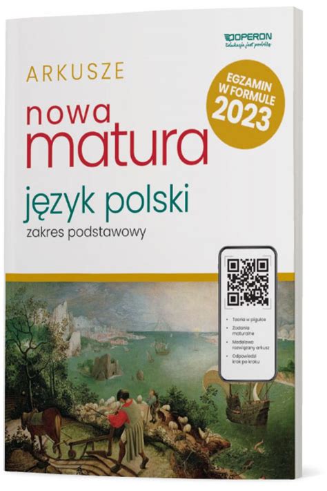 Nowa matura 2023 Język polski Arkusze maturalne Zakres podstawowy