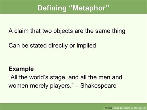 How To Write A Metaphor With Examples Wikihow