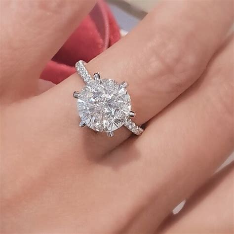 3 Ct Round Cut Igi Certified Lab Created Diamond Engagement Etsy