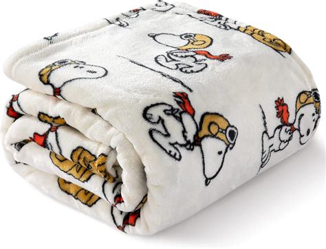 Berkshire Velvetloft® Peanuts® Snoopy Cute Character Plush Throw Blanket The Flying