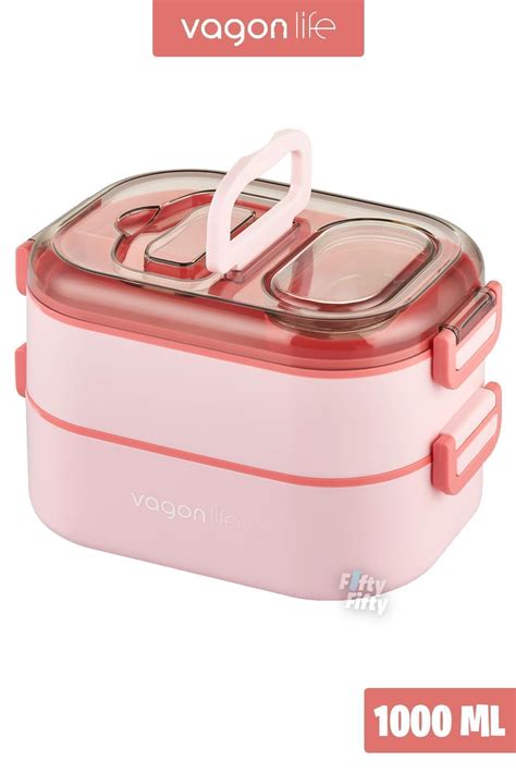 Vagonlife Ml Ki Kat B Lme Paslanmaz Elik Bento Lunch Box Yeni