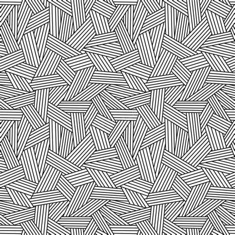 Seamless Geometric Abstract Line Pattern Vector On Black Background For