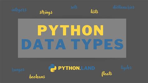 Python Data Types • Python Land Tutorial