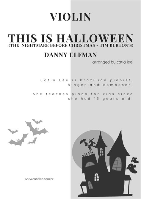 This Is Halloween Arr Catia Lee By Danny Elfman Sheet Music For