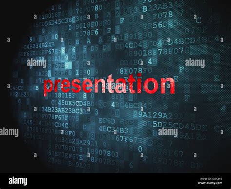 Marketing concept: Presentation on digital background Stock Photo - Alamy