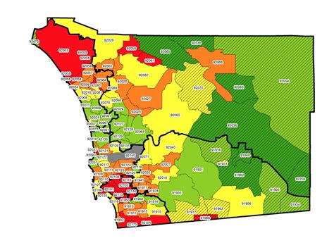 San Diego Zip Code Map Zip Code Mapped